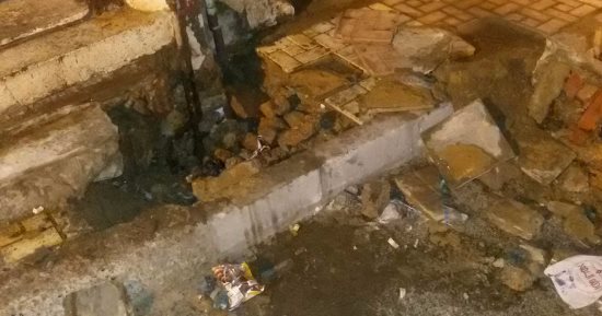 انفجار ماسورة مياه يغرق شارع بمنطقة اللبان فى الإسكندرية