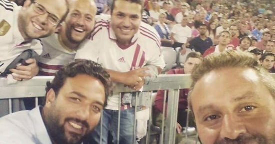 بالصور.. ميدو وحازم إمام وسط جماهير الزمالك فى ملعب بايرن ميونخ