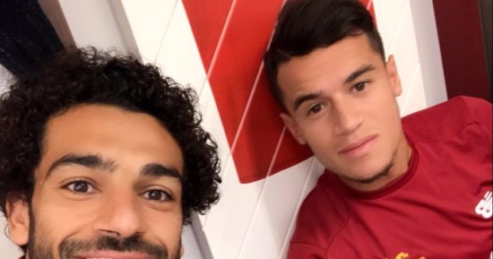 محمد صلاح يستعد لمواجهة بلباو بـ"سيلفى" مع كوتينيو