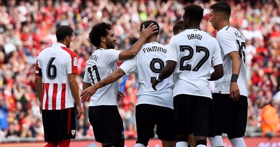 شاهد.. ليفربول يتعادل مع بلباو 1/1 فى الشوط الأول بمشاركة محمد صلاح