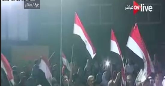 قرآن وأغانى وطنية فى مسيرة أهل غزة للتضامن مع مصر ضد الإرهاب