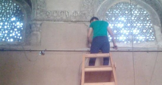 بالصور.. تركيب 4 كاميرات مراقبة فى مسجد أحمد بن طولون  