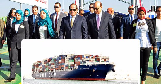 بالصور.. بشاير خير قناة السويس الجديدة.. الفريق مميش: القناة حققت عائدات 52.5 مليار جنيه خلال 7 أشهر.. ويؤكد: 100% من تجارة الحاويات المنقولة بحرًا بين آسيا وأوروبا تعبر منها.. والحمولات تسجل 585.6 مليون طن