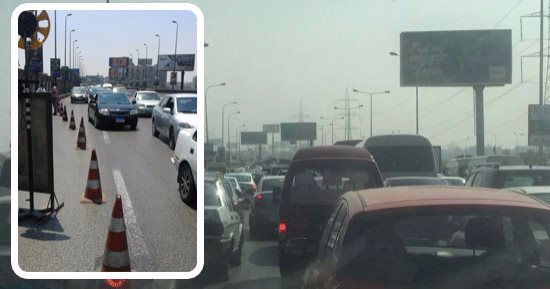 بالصور.. التوقيت الخاطئ لإصلاح الطرق بالقاهرة يسبب الزحام.. "المرور": بطء الشركات المنفذة وراء الكثافات.. شكاوى متعددة من سكان الزمالك وكورنيش المعادى.. ومحور الأوتوستراد وكوبرى أكتوبر الأكثر زحاما