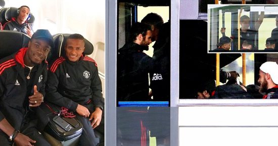بالصور.. مانشستر يونايتد يطير إلى مقدونيا لمواجهة ريال مدريد غداً