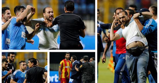 جماهير الفيصلى تعتدى بوحشية على إبراهيم نور الدين 
