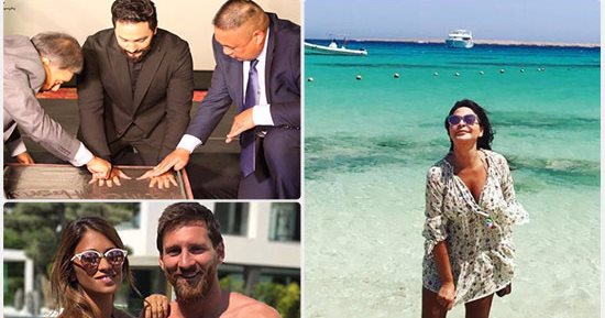 يوميات النجوم على السوشيال ميديا.. تامر حسنى ينشر فيديو مع "بصمته الأسمنتية" فى هوليوود.. وزوجته تعلق: أنا أكثر المحظوظين فى العالم.. إليسا تستمتع بوقتها على البحر فى الجونة.. وميسى ينشر صورة مع زوجته