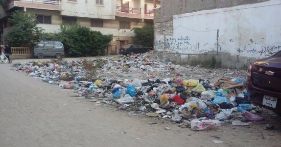 قارئ يشكو من انتشار القمامة بشوارع العجمى فى الإسكندرية