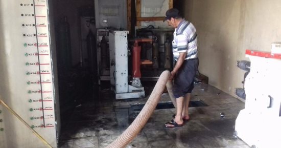 بالصور.. حريق بمحول كهرباء 66 بجمالية الدقهلية