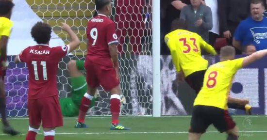شاهد.. محمد صلاح ينفعل على لاعبى ليفربول عقب هدف واتفورد 