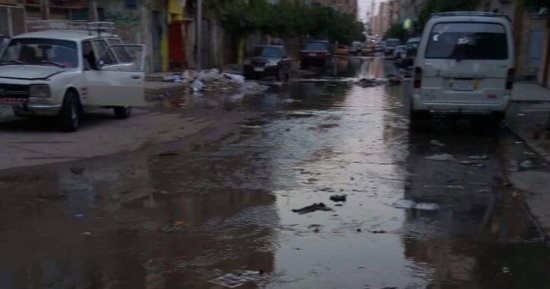 شكوى من طفح مياه المجارى فى شارع الدقهلية بالإسماعيلية
