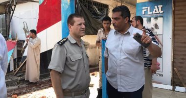 بالصور.. إغلاق المقاهى غير المرخصة وإزالة الإشغالات فى السرو بدمياط