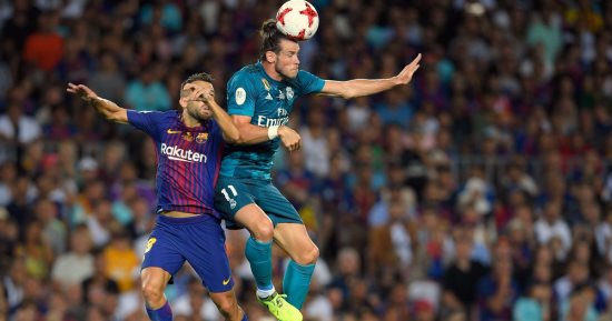شاهد.. ألبا ينقذ هدفا محققا لريال مدريد ورونالدو يشارك فى الدقيقة 57