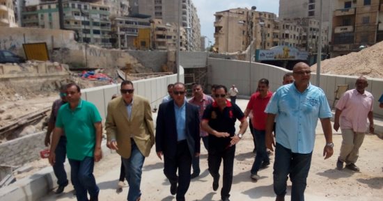 بالصور .. محافظ الإسكندرية : انتهاء أعمال تطوير نفق كليوباترا خلال 15 يومًا