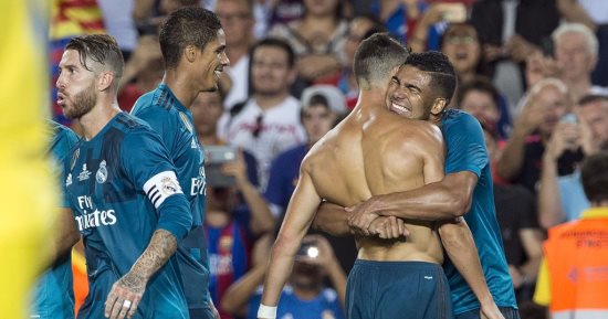 كل ما قدمه كريستيانو رونالدو بكلاسيكو الريال وبرشلونة فى 5 دقائق