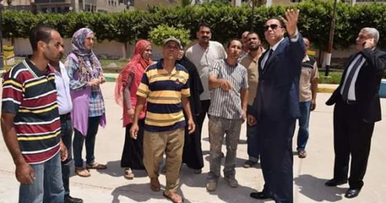 رئيس جامعة المنوفية يتفقد المدن الجامعية والصالة المغطاة