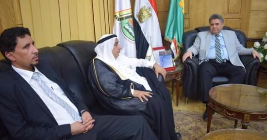 رئيس جامعة بنها يستقبل الطريفي ..من أجل متحدى الاعاقة
