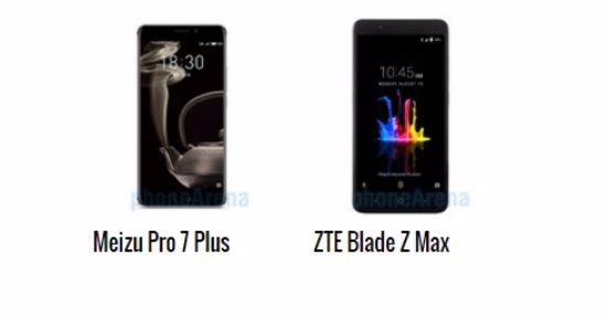 إيه الفرق.. أبرز الاختلافات بين هاتفى Meizu Pro 7 Plus وZTE Blade Z Max