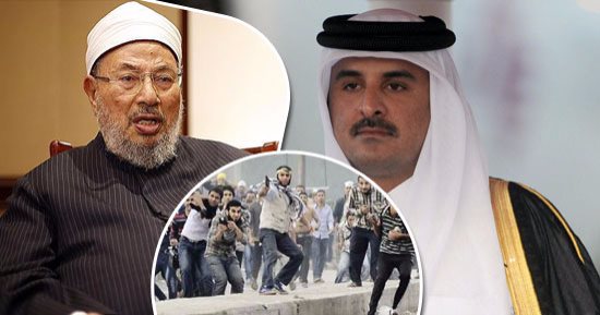 "فقه القرضاوى فى اللعب على الحبال".. بالأمس داعما للجماعة والإرهاب.. واليوم" أنا مش إخوان".. شيخ الإرهاب يتبرأ من التنظيم علنا بعد وضعه على قائمة الإرهابيين.. وإسلاميون: تنصله يؤكد غرق السفينة