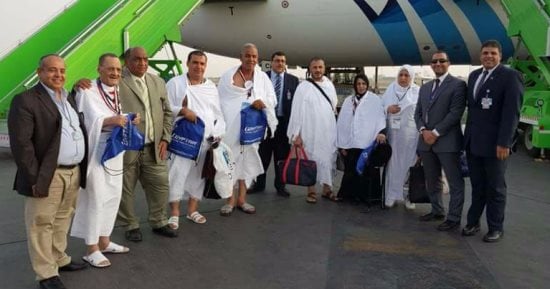مصر للطيران بجدة تستقبل أفواج حجاج القرعة فور وصولهم الأراضى المقدسة