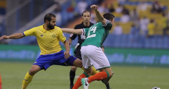 بالفيديو.. حسام غالى يشاهد تعادل النصر مع الاتفاق بالدورى السعودى