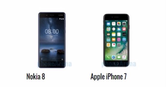 إيه الفرق.. أبرز الاختلافات بين هاتفى Nokia 8 و أيفون 7 