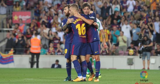 شاهد.. برشلونة يفتتح مشواره فى الدوري الإسباني بثنائية فى بيتيس