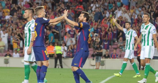 شاهد.. برشلونة يتقدم على بيتيس بثنائية فى 3 دقائق بالليجا