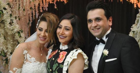 بوسى تنشر صورة مع مصطفى خاطر من زفافه على إنستجرام