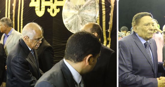 رموز مصر فى عزاء المناضل البار.. رجال الدولة والسياسة والمجتمع والإعلام والفن فى عزاء رفعت السعيد.. على عبد العال وعباس كامل ومحلب والعصار ووزراء الثقافة والتموين والكهرباء والزعيم عادل إمام والخطيب أبرز الحضور