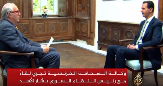 بالصور.. "الجزيرة" الإرهابية تصف بشار الأسد بـ"الرئيس السورى" بعد نعتها له بـ"رئيس النظام" لـ7 سنوات.. "قناة التحريض" تحاول كسب رضا الأسد وتتعرض لسخرية السوريين بعد بثها أخبارا كاذبة عن الحرب فى سوريا