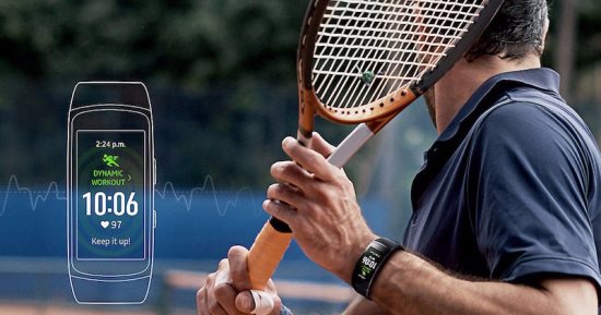سامسونج تكشف عن سوارها الذكى الجديد Gear Fit 2 Pro