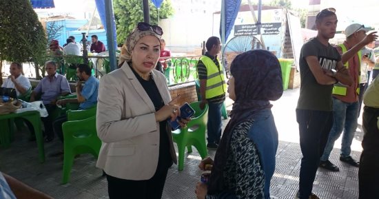 رئيسة نادى النصر تدلى بصوتها فى الجمعية العمومية 