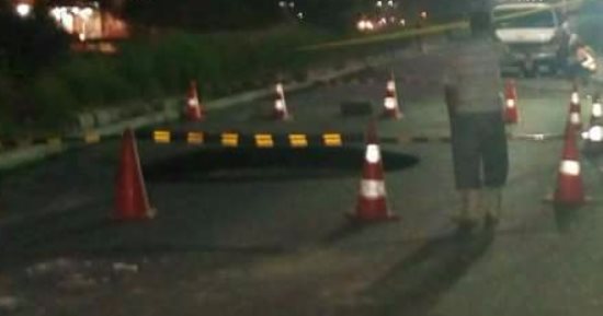 هبوط أرضى بطريق الإسماعيلية الصحراوى.. و"المرور" يجرى تحويلات لحين إصلاحه