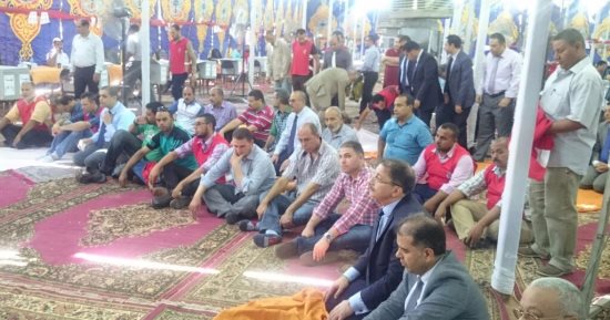 بالصور.. القضاة يؤدون صلاة الجمعة داخل خيمة عمومية الأهلى