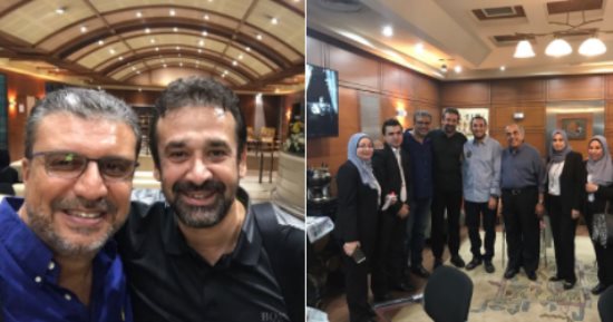 شاهد.. عمرو الليثى وكريم عبد العزيز والشيخ رمضان عبد المعز فى طريقهم للحج