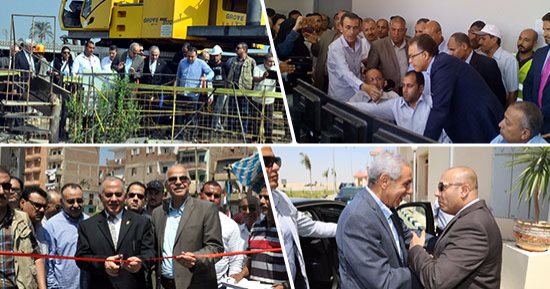 بالصور.. جولات مكوكية للوزراء بالمحافظات.. وزير النقل من المنوفية: تخفيض سرعة القطارات.. "الرى": افتتاح كوبرى سرياقوس أكتوبر المقبل.. ووزير الصناعة يسلم عقود الدفعة الأولى من أراضى مدينة السادات