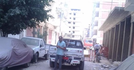 انهيار جزئى بعقار مخالف بطنطا وكردون أمنى حول المنطقة