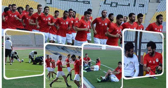 المران الأخير للمنتخب فى برج العرب قبل السفر لأوغندا