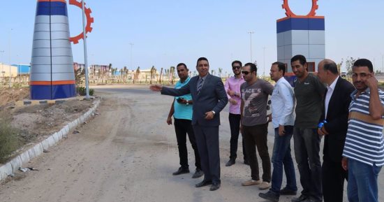  تجميل وتشجير بوابات منطقة مطوبس الصناعية بكفر الشيخ