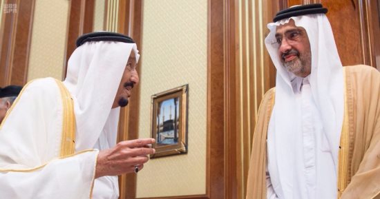 بالفيديو.. الشيخ عبد الله آل ثان يلتقى بالعاهل السعودى وولى العهد بمشعر منى