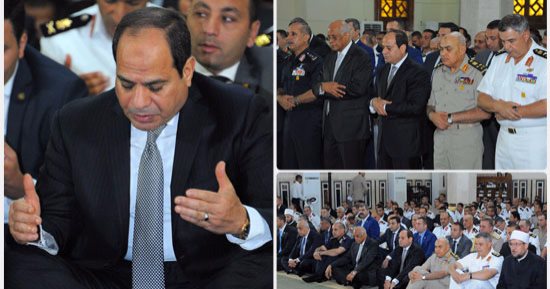 بالفيديو.. الرئيس السيسى يؤدى صلاة العيد بحضور كبار رجال الدولة فى الإسكندرية.. والأزهرى يؤم المصلين.. ويؤكد:"الحج فريضة تغرس سعة الصدر بالنفوس ومرتبطة بالأمن والعمران.. وأرض الكنانة تبسط يدها للعالم بالأمان"