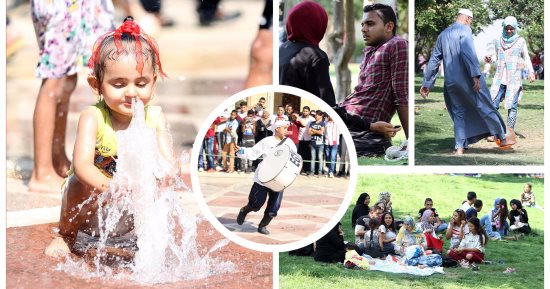 توافد الزائرين على حديقة الأزهر للاحتفال بثانى أيام عيد الأضحى
