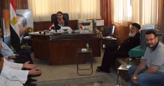 بالصور.. وفد كنسى للتهنئة بعيد الأضحى للعاملين بمجلس الرياض فى كفر الشيخ