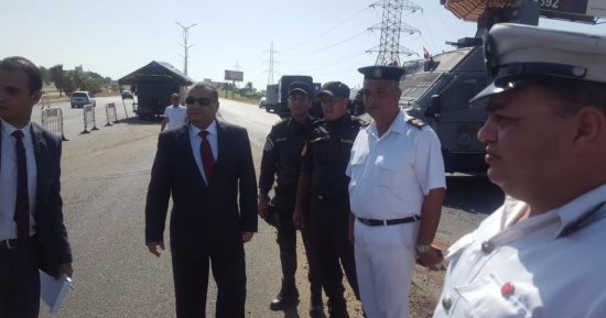 مساعد وزير الداخلية لغرب الدلتا يتفقد تأمين ستاد برج العرب
