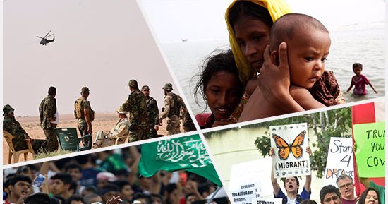 حصاد العالم بالصور.. القوات السورية وحلفائها تواصل تقدمها نحو دير الزور.. 125 ألف روهانجى مسلم يفرون هربا من الموت نحو بنجلادش..مظاهرات مناهضة لقرار ترامب بشأن قانون "داكا" للهجرة.. السعودية تصعد لمونديال روسيا