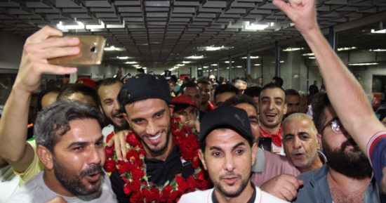 بالفيديو والصور.. استقبال حافل لمنتخب سوريا فى دمشق بعد إنجاز المونديال