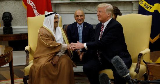 بالصور.. تفاصيل زيارة أمير الكويت لترامب فى البيت الأبيض