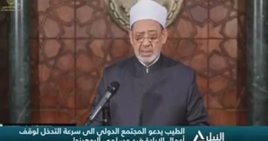 بالفيديو.. شيخ الأزهر لمسلمى بورما :"اصمدوا فى وجه العدوان الغاشم ونحن معكم ولن نخذلكم"