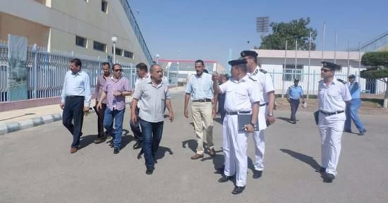 أمن السويس ينتهى من معاينة الاستاد قبل بدء مباريات الدورى 